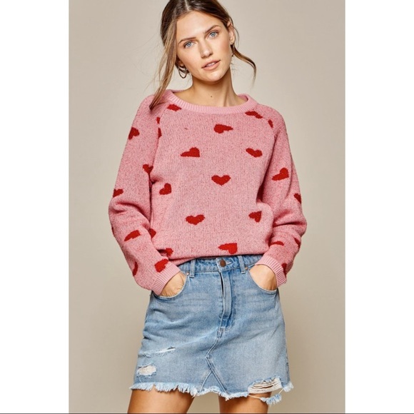 Vici Sweaters - LAST ONE - QUEEN OF HEARTS PULLOVER SWEATER